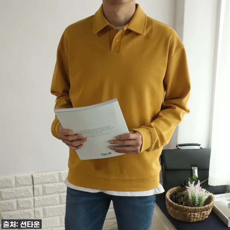 가을 필수템! 품절임박 '카라 맨투맨 관련 이미지 1