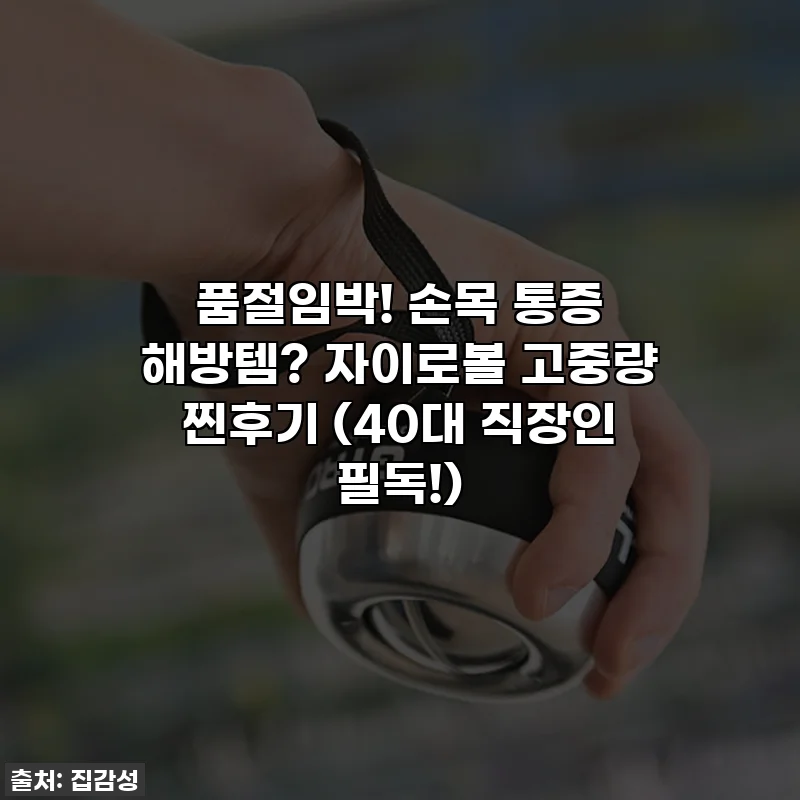 품절임박! 손목 통증 해방템? 자이로볼 고중량 찐후기 (40대 직장인 필독!)