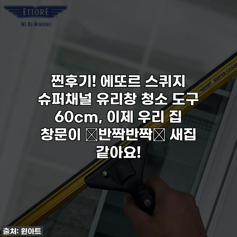 찐후기! 에또르 스퀴지 슈퍼채널 유리창 청소 도구 60cm, 이제 우리 집 창문이 ✨반짝반짝✨ 새집 같아요!