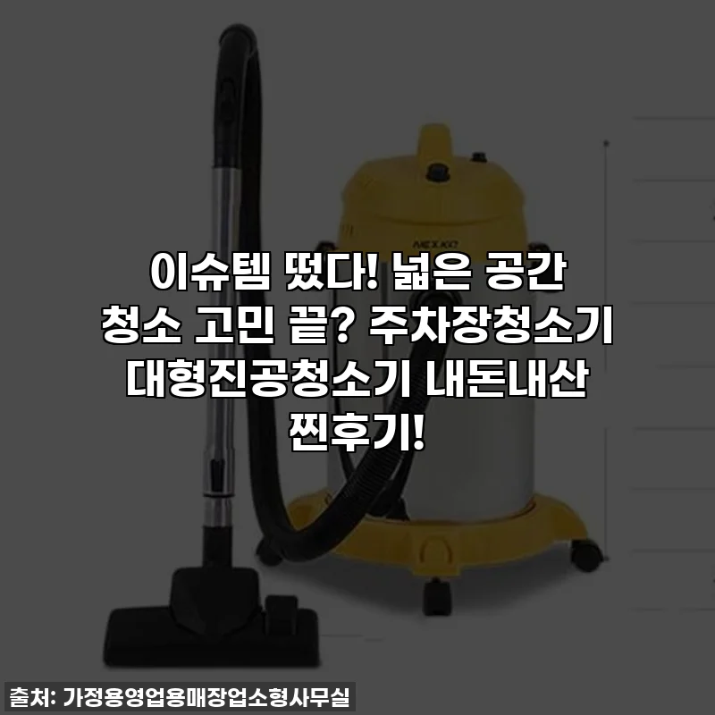이슈템 떴다! 넓은 공간 청소 고민 끝? 주차장청소기 대형진공청소기 내돈내산 찐후기!