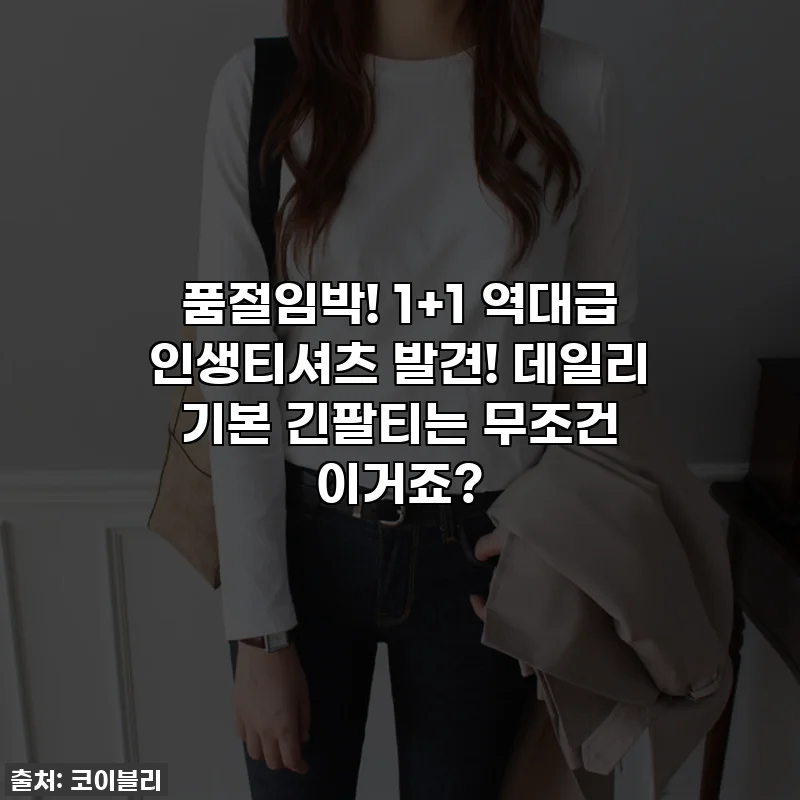 품절임박! 1+1 역대급 인생티셔츠 발견! 데일리 기본 긴팔티는 무조건 이거죠?