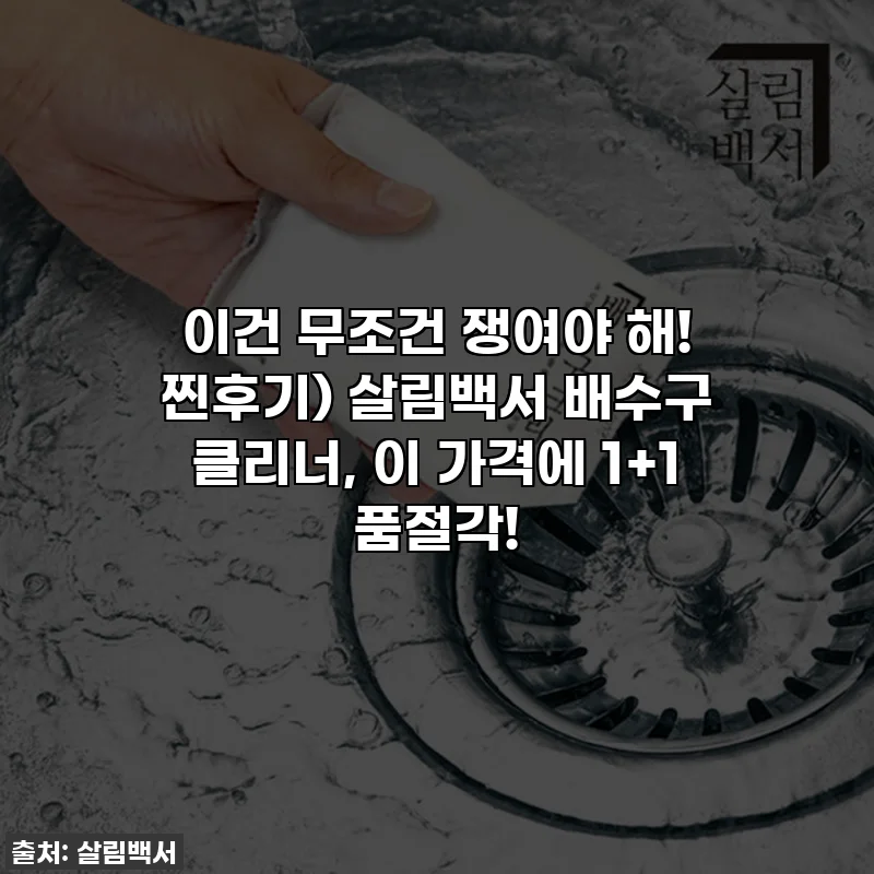 이건 무조건 쟁여야 해! 찐후기) 살림백서 배수구 클리너, 이 가격에 1+1 품절각!