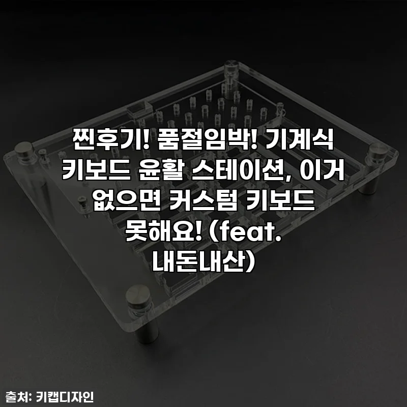 찐후기! 품절임박! 기계식 키보드 윤활 스테이션, 이거 없으면 커스텀 키보드 못해요! (feat. 내돈내산)