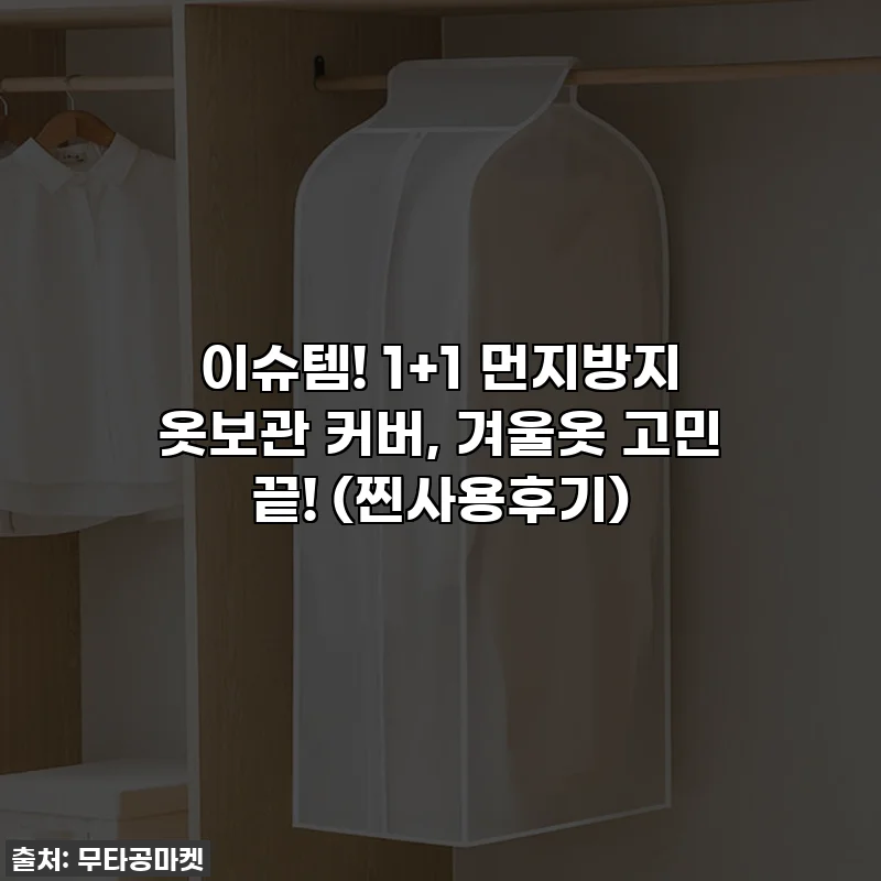 이슈템! 1+1 먼지방지 옷보관 커버, 겨울옷 고민 끝! (찐사용후기)