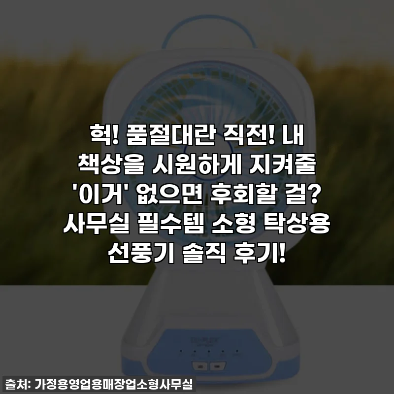 헉! 품절대란 직전! 내 책상을 시원하게 지켜줄 '이거' 없으면 후회할 걸? 사무실 필수템 소형 탁상용 선풍기 솔직 후기!