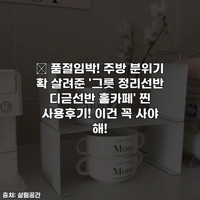 ✨ 품절임박! 주방 분위기 확 살려준 '그릇 정리선반 디귿선반 홈카페' 찐 사용후기! 이건 꼭 사야 해!