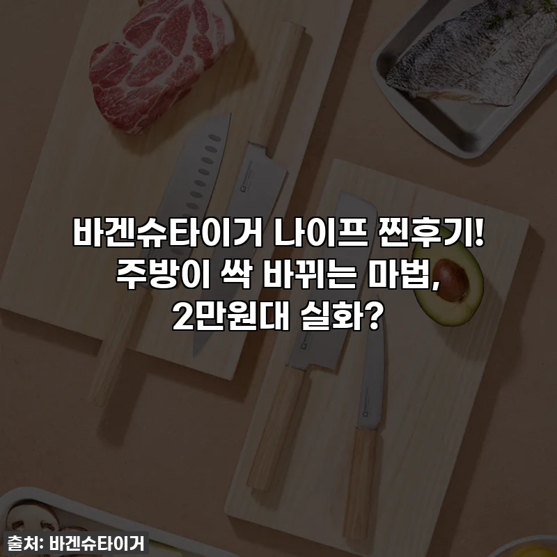 바겐슈타이거 나이프 찐후기! 주방이 싹 바뀌는 마법, 2만원대 실화?