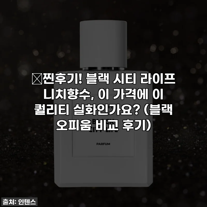 💖찐후기! 블랙 시티 라이프 니치향수, 이 가격에 이 퀄리티 실화인가요? (블랙 오피움 비교 후기)
