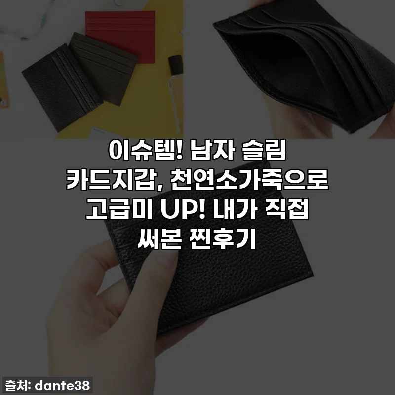 이슈템! 남자 슬림 카드지갑, 천연소가죽으로 고급미 UP! 내가 직접 써본 찐후기