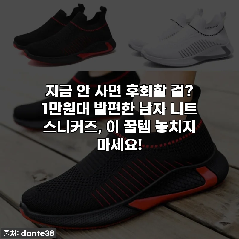 지금 안 사면 후회할 걸? 1만원대 발편한 남자 니트 스니커즈, 이 꿀템 놓치지 마세요!