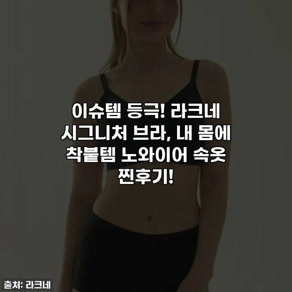 이슈템 등극! 라크네 시그니처 브라, 내 몸에 착붙템 노와이어 속옷 찐후기!