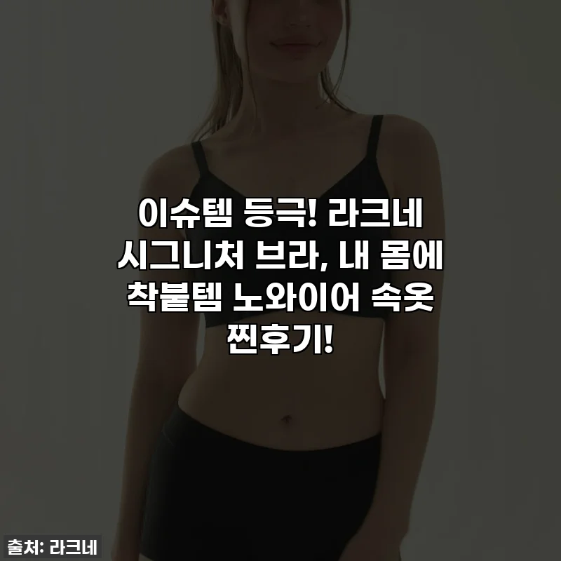 이슈템 등극! 라크네 시그니처 브라, 내 몸에 착붙템 노와이어 속옷 찐후기!