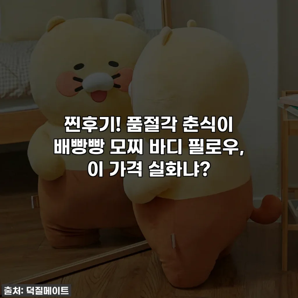찐후기! 품절각 춘식이 배빵빵 모찌 바디 필로우, 이 가격 실화냐?