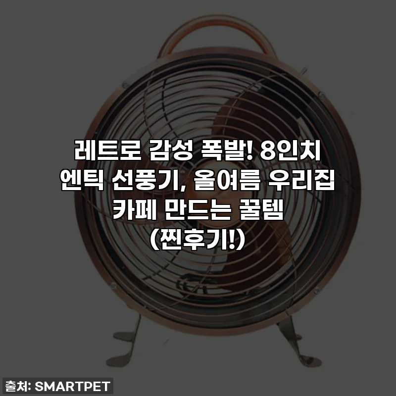 레트로 감성 폭발! 8인치 엔틱 선풍기, 올여름 우리집 카페 만드는 꿀템 (찐후기!)
