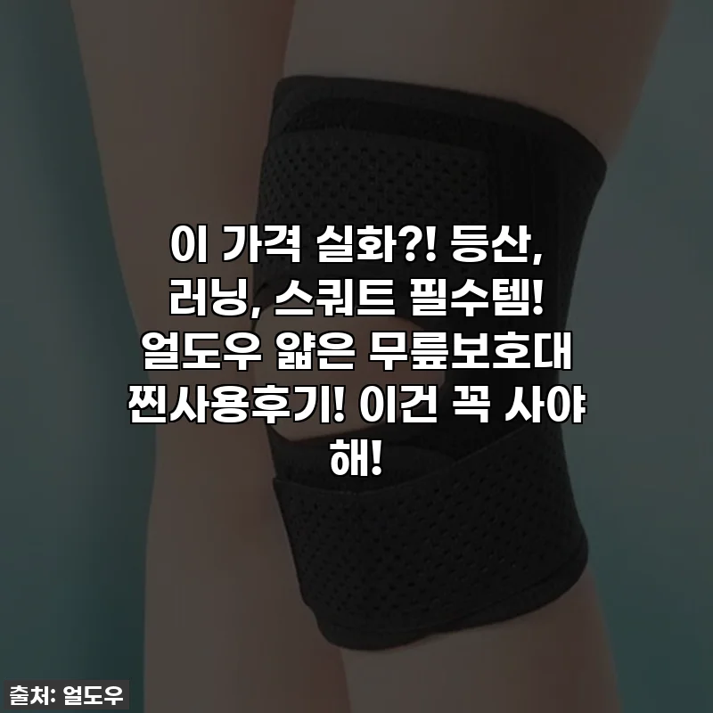 이 가격 실화?! 등산, 러닝, 스쿼트 필수템! 얼도우 얇은 무릎보호대 찐사용후기! 이건 꼭 사야 해!