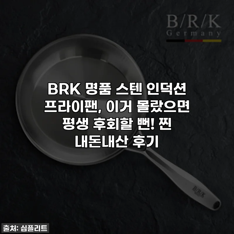 BRK 명품 스텐 인덕션 프라이팬, 이거 몰랐으면 평생 후회할 뻔! 찐 내돈내산 후기