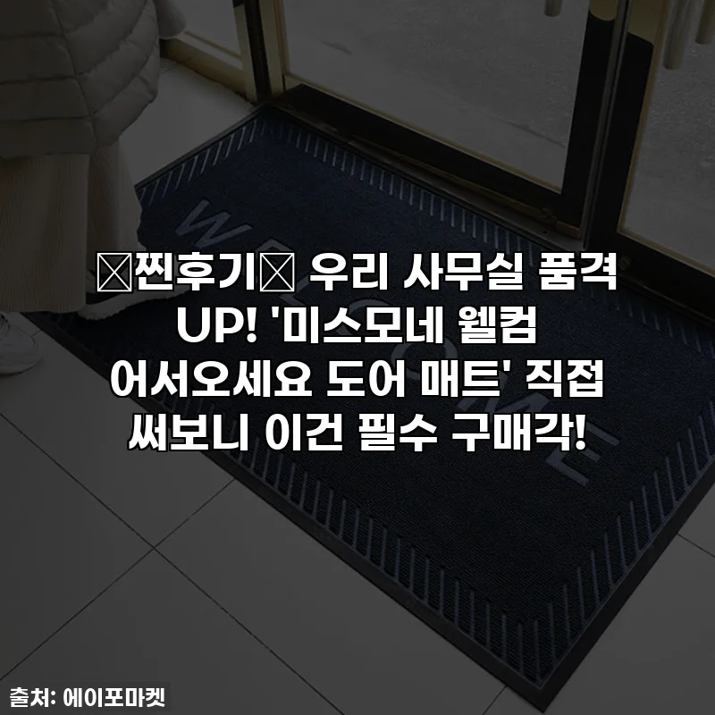 ✨찐후기✨ 우리 사무실 품격 UP! '미스모네 웰컴 어서오세요 도어 매트' 직접 써보니 이건 필수 구매각!