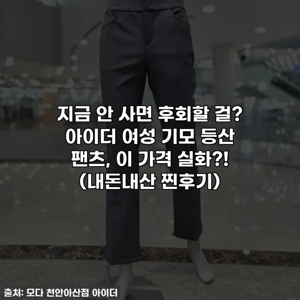 지금 안 사면 후회할 걸? 아이더 여성 기모 등산 팬츠, 이 가격 실화?! (내돈내산 찐후기)