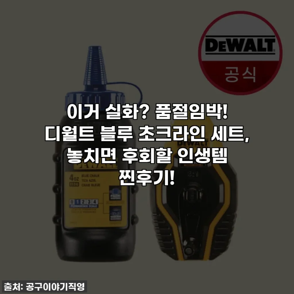 이거 실화? 품절임박! 디월트 블루 초크라인 세트, 놓치면 후회할 인생템 찐후기!