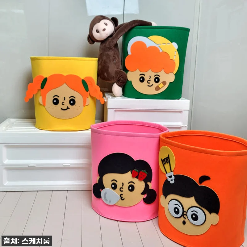 패브릭 장난감 정리함 펠트 바스켓 바 관련 이미지 4