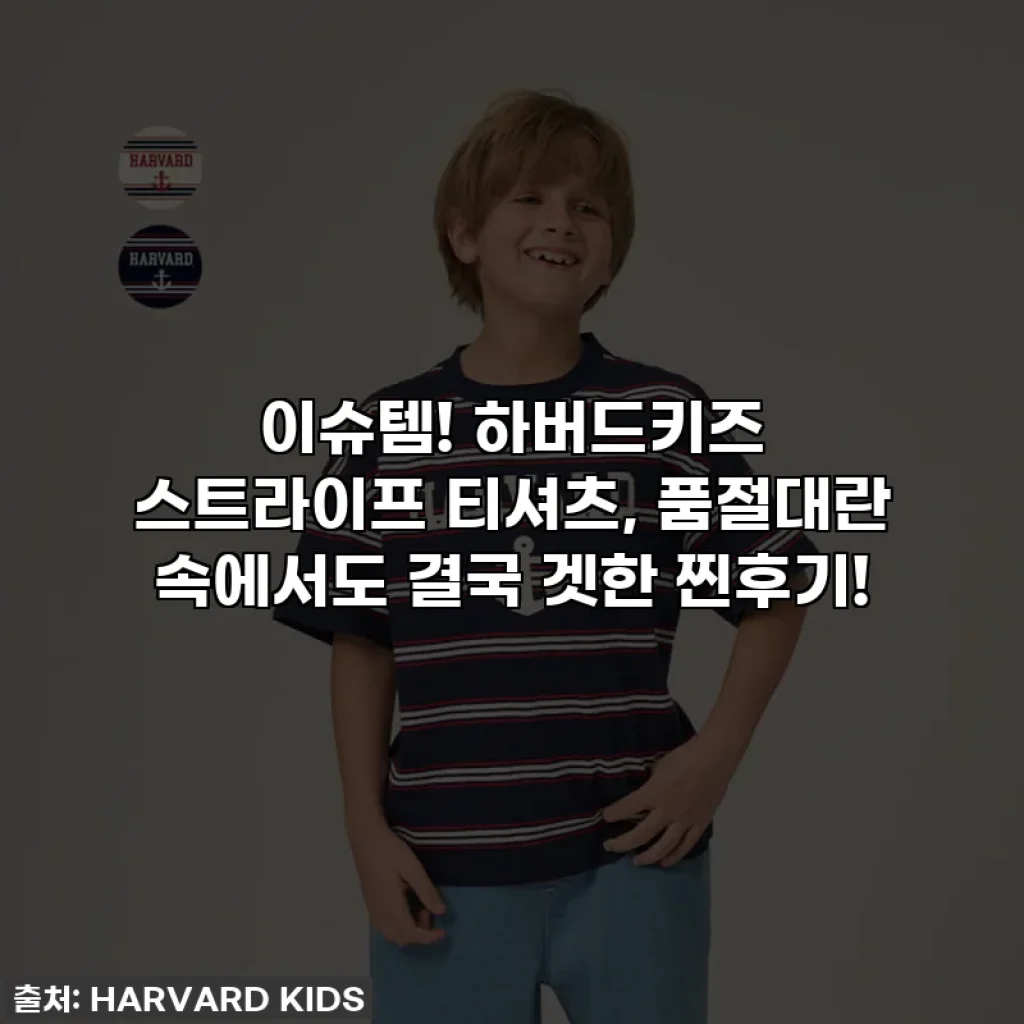 이슈템! 하버드키즈 스트라이프 티셔츠, 품절대란 속에서도 결국 겟한 찐후기!