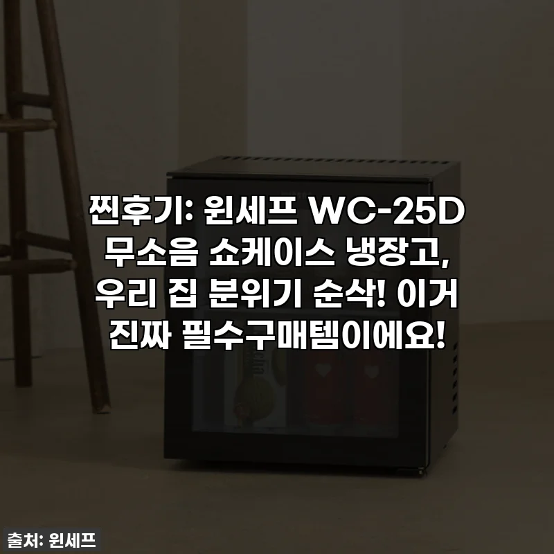 찐후기: 윈세프 WC-25D 무소음 쇼케이스 냉장고, 우리 집 분위기 순삭! 이거 진짜 필수구매템이에요!