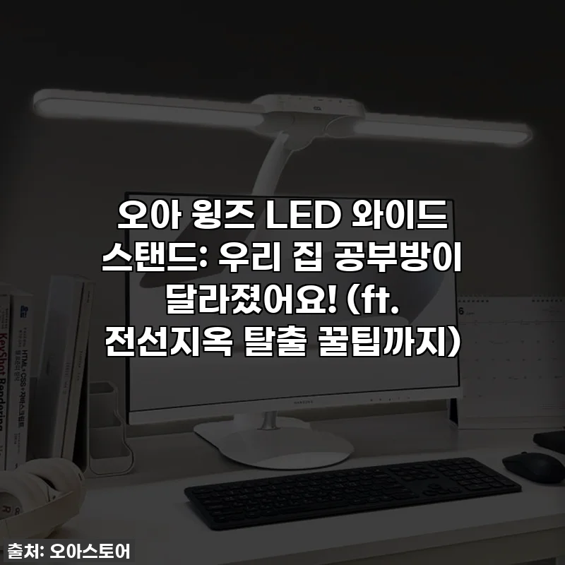 오아 윙즈 LED 와이드 스탠드: 우리 집 공부방이 달라졌어요! (ft. 전선지옥 탈출 꿀팁까지)