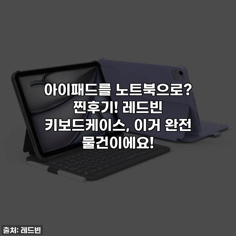 아이패드를 노트북으로? 찐후기! 레드빈 키보드케이스, 이거 완전 물건이에요!