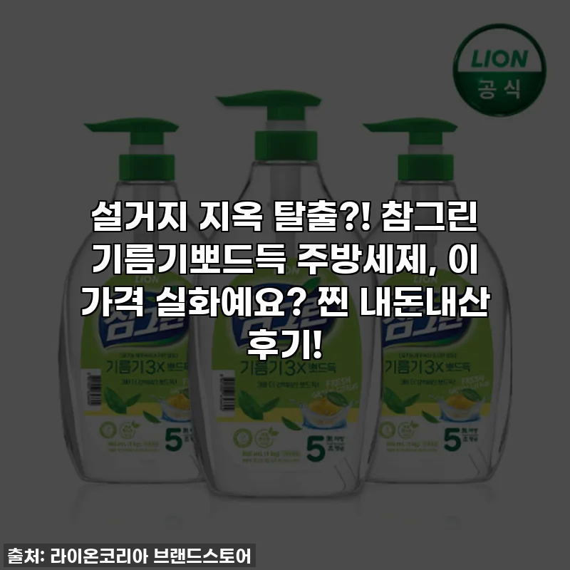 설거지 지옥 탈출?! 참그린 기름기뽀드득 주방세제, 이 가격 실화예요? 찐 내돈내산 후기!