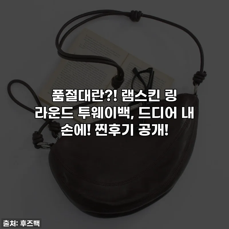 품절대란?! 램스킨 링 라운드 투웨이백, 드디어 내 손에! 찐후기 공개!
