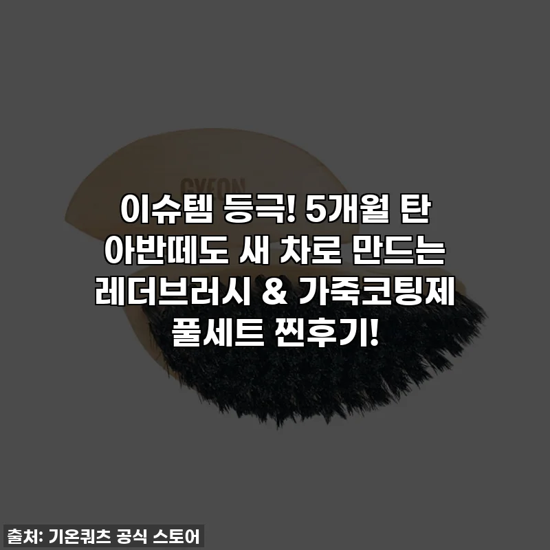 이슈템 등극! 5개월 탄 아반떼도 새 차로 만드는 레더브러시 & 가죽코팅제 풀세트 찐후기!