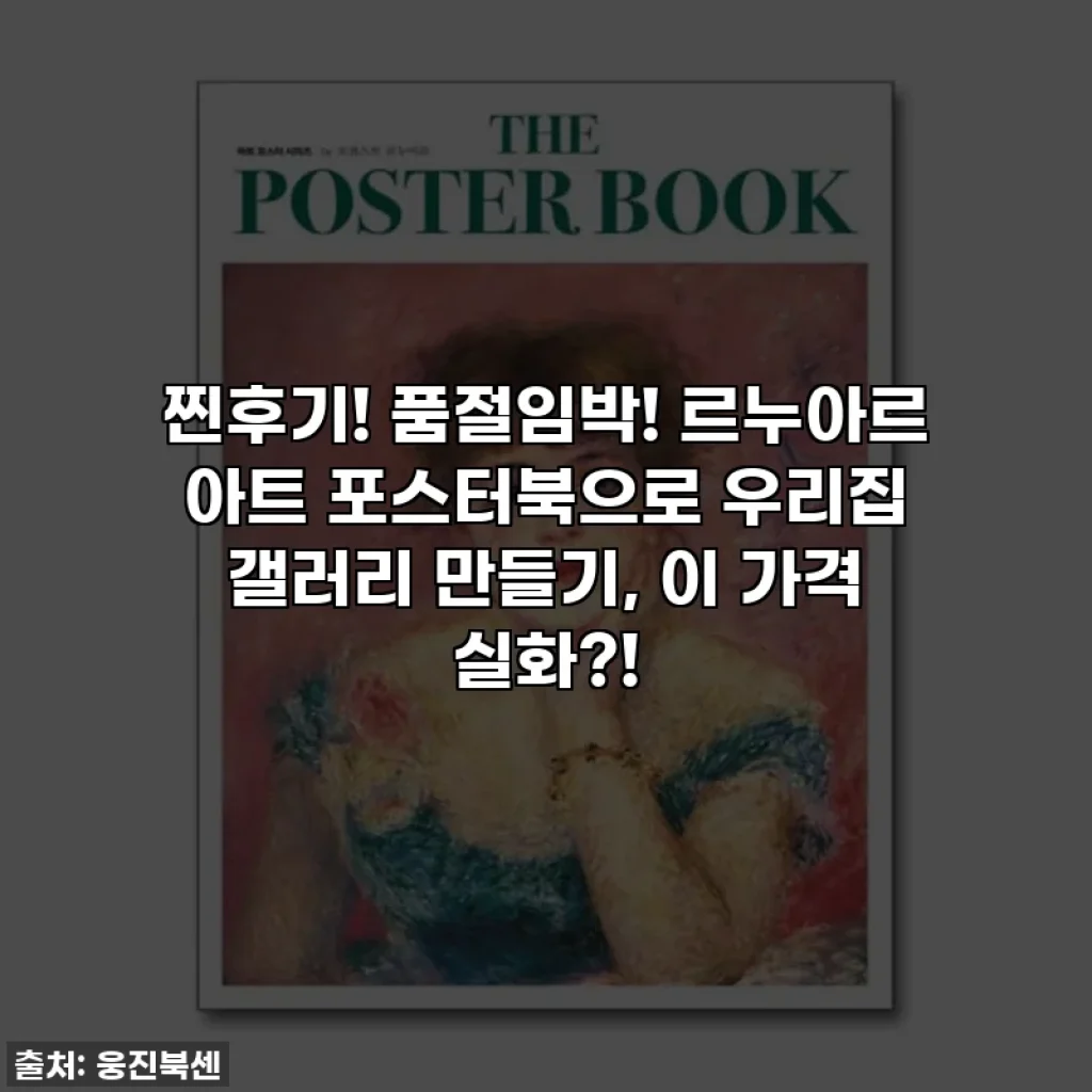 찐후기! 품절임박! 르누아르 아트 포스터북으로 우리집 갤러리 만들기, 이 가격 실화?!