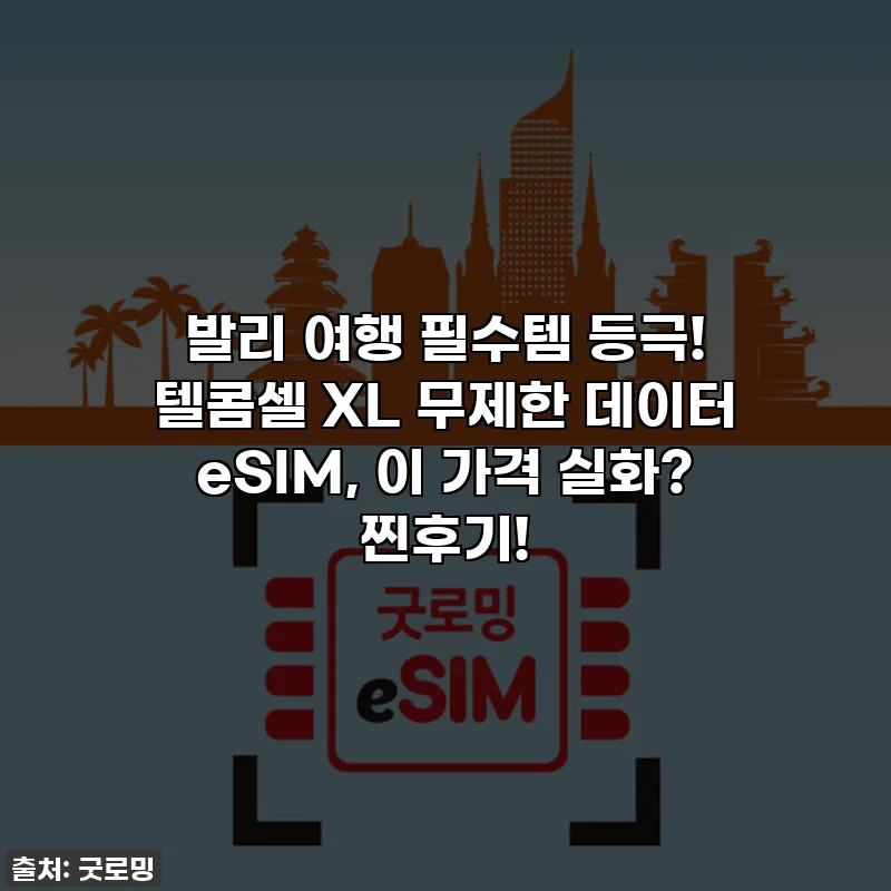 발리 여행 필수템 등극! 텔콤셀 XL 무제한 데이터 eSIM, 이 가격 실화? 찐후기!