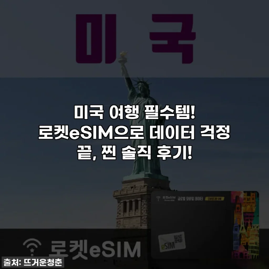 미국 여행 필수템! 로켓eSIM으로 데이터 걱정 끝, 찐 솔직 후기!