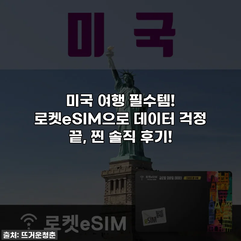 미국 여행 필수템! 로켓eSIM으로 데이터 걱정 끝, 찐 솔직 후기!