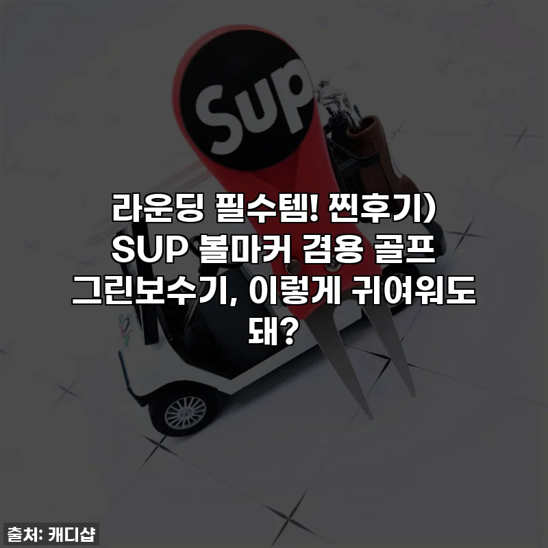 라운딩 필수템! 찐후기) SUP 볼마커 겸용 골프 그린보수기, 이렇게 귀여워도 돼?