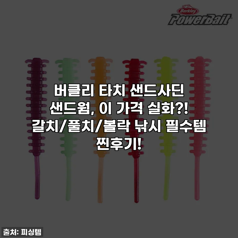 버클리 타치 샌드사딘 샌드웜, 이 가격 실화?! 갈치/풀치/볼락 낚시 필수템 찐후기!