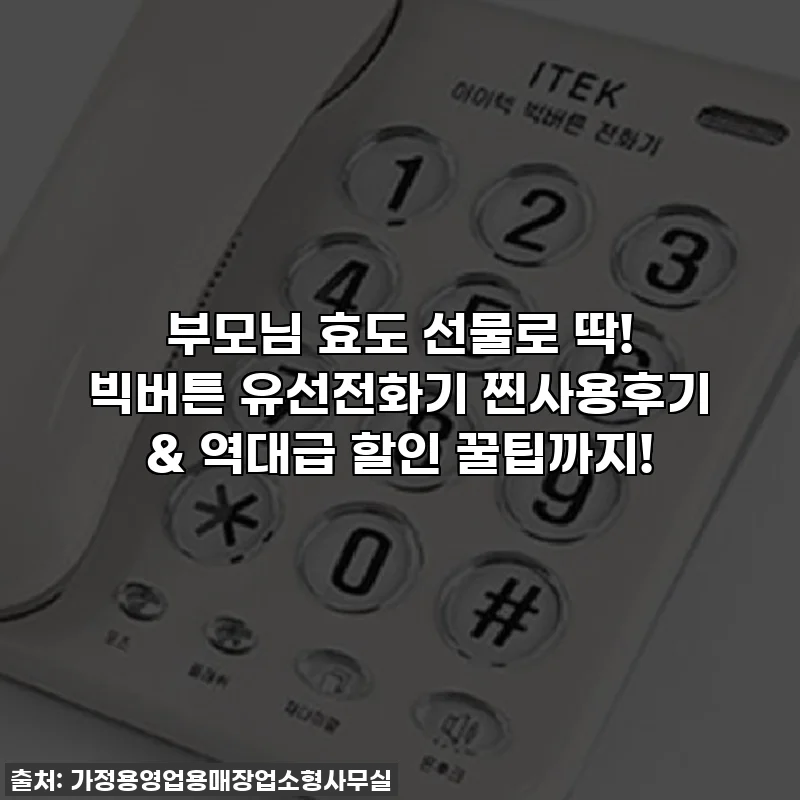 부모님 효도 선물로 딱! 빅버튼 유선전화기 찐사용후기 & 역대급 할인 꿀팁까지!