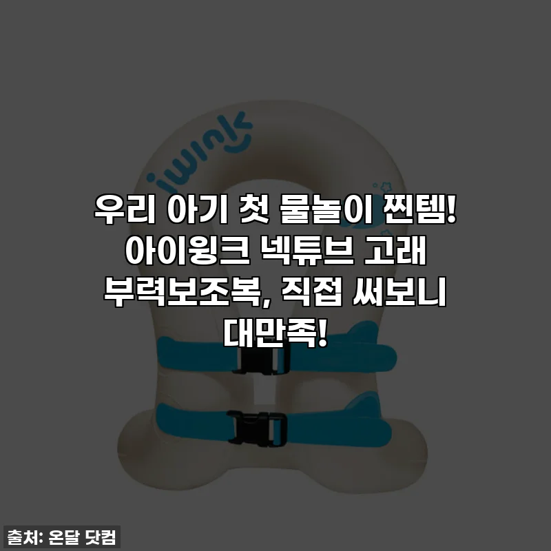 우리 아기 첫 물놀이 찐템! 아이윙크 넥튜브 고래 부력보조복, 직접 써보니 대만족!