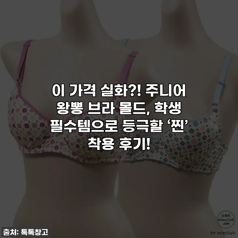 이 가격 실화?! 주니어 왕뽕 브라 몰드, 학생 필수템으로 등극할 ‘찐’ 착용 후기!