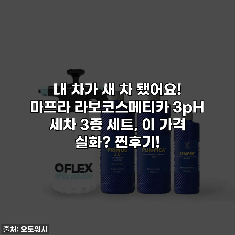 내 차가 새 차 됐어요! 마프라 라보코스메티카 3pH 세차 3종 세트, 이 가격 실화? 찐후기!