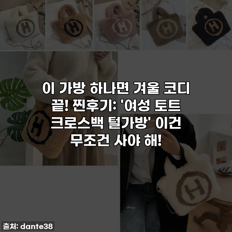 이 가방 하나면 겨울 코디 끝! 찐후기: '여성 토트 크로스백 털가방' 이건 무조건 사야 해!