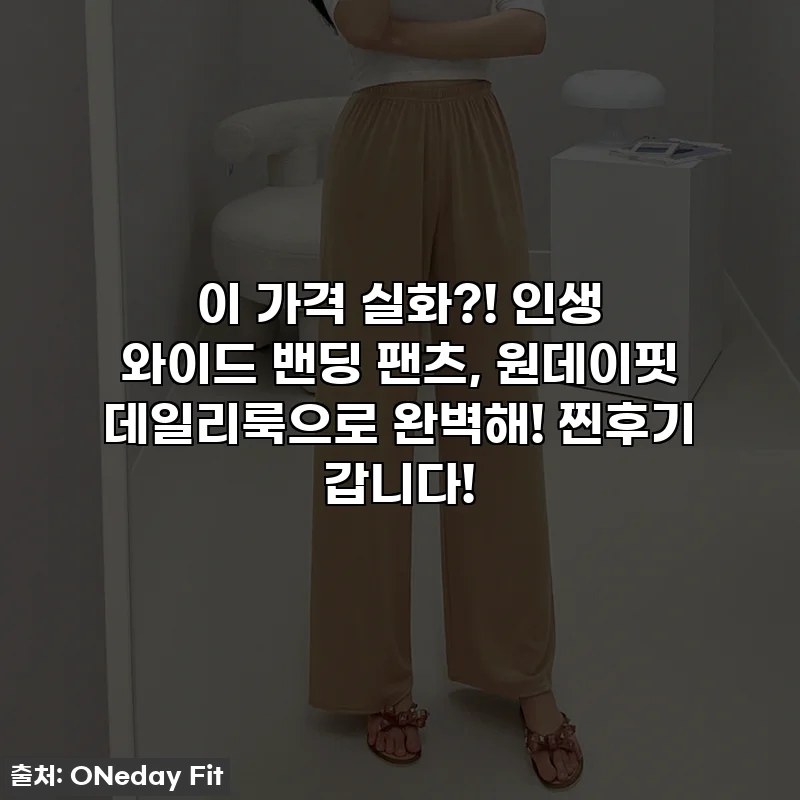 이 가격 실화?! 인생 와이드 밴딩 팬츠, 원데이핏 데일리룩으로 완벽해! 찐후기 갑니다!
