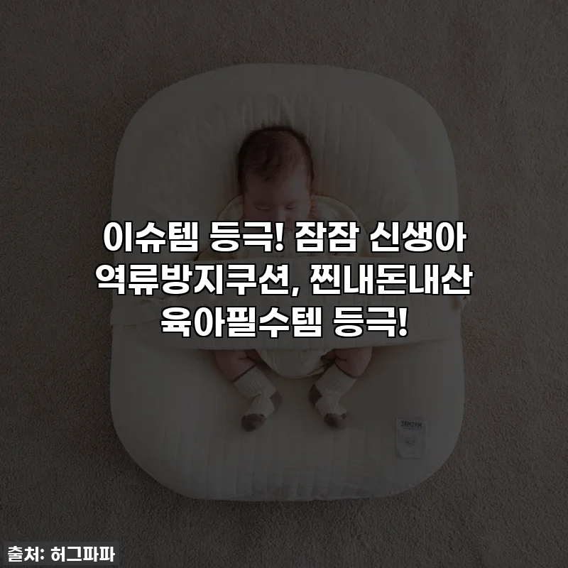 이슈템 등극! 잠잠 신생아 역류방지쿠션, 찐내돈내산 육아필수템 등극!