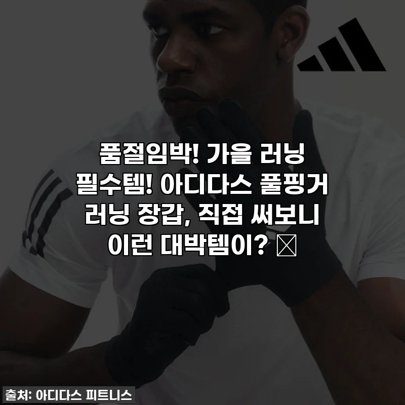 품절임박! 가을 러닝 필수템! 아디다스 풀핑거 러닝 장갑, 직접 써보니 이런 대박템이? ✨