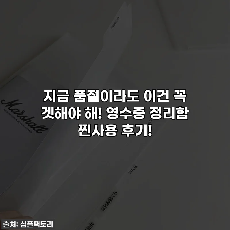 지금 품절이라도 이건 꼭 겟해야 해! 영수증 정리함 찐사용 후기!