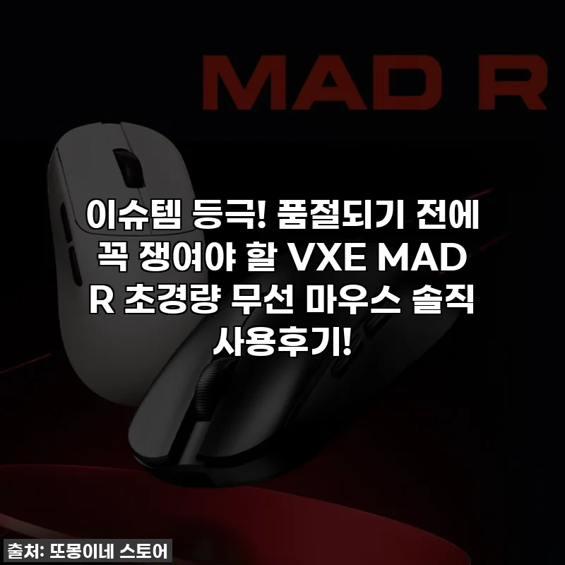 이슈템 등극! 품절되기 전에 꼭 쟁여야 할 VXE MAD R 초경량 무선 마우스 솔직 사용후기!