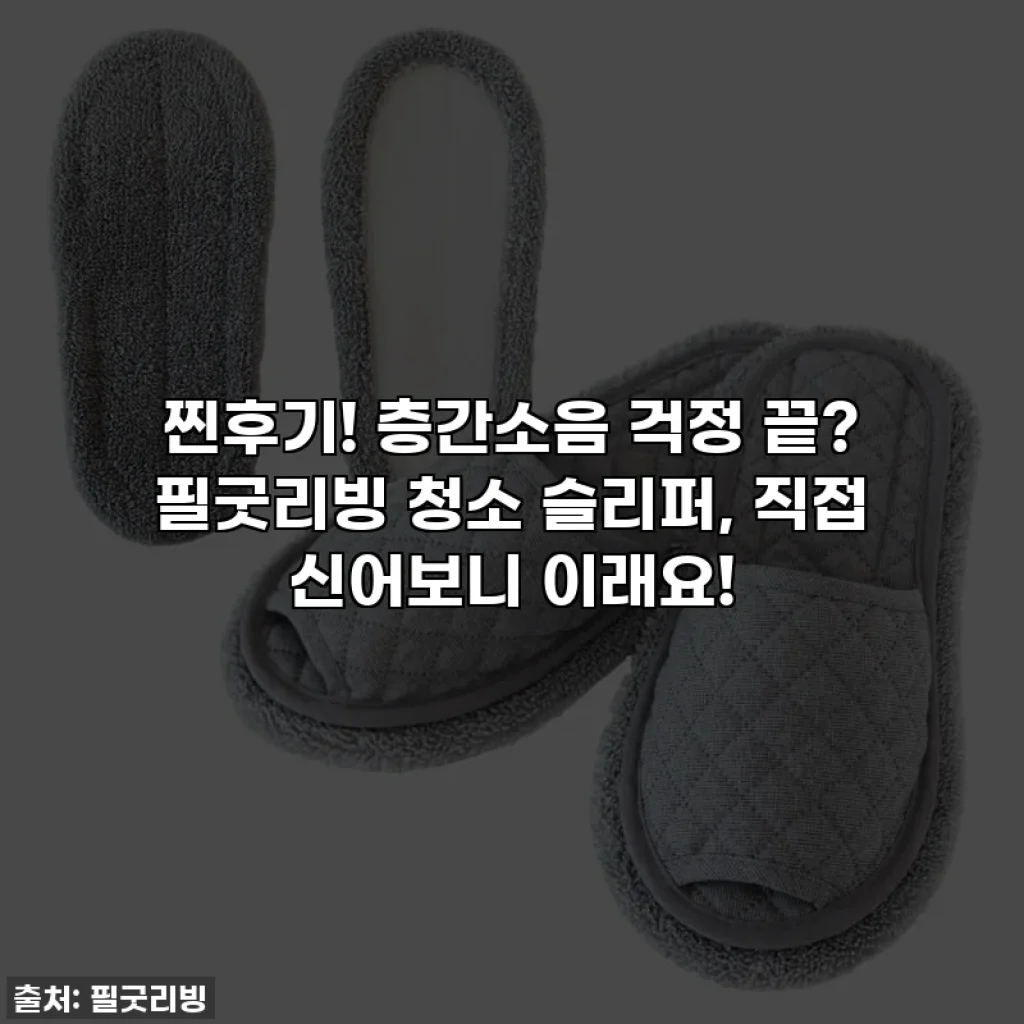 찐후기! 층간소음 걱정 끝? 필굿리빙 청소 슬리퍼, 직접 신어보니 이래요!