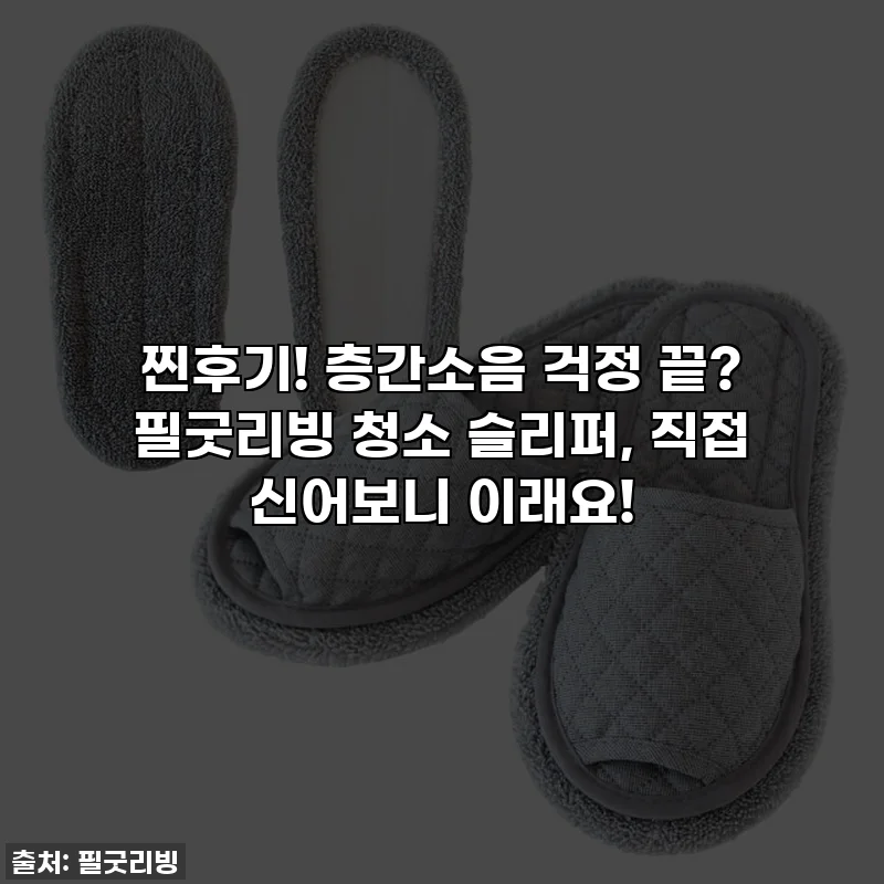 찐후기! 층간소음 걱정 끝? 필굿리빙 청소 슬리퍼, 직접 신어보니 이래요!