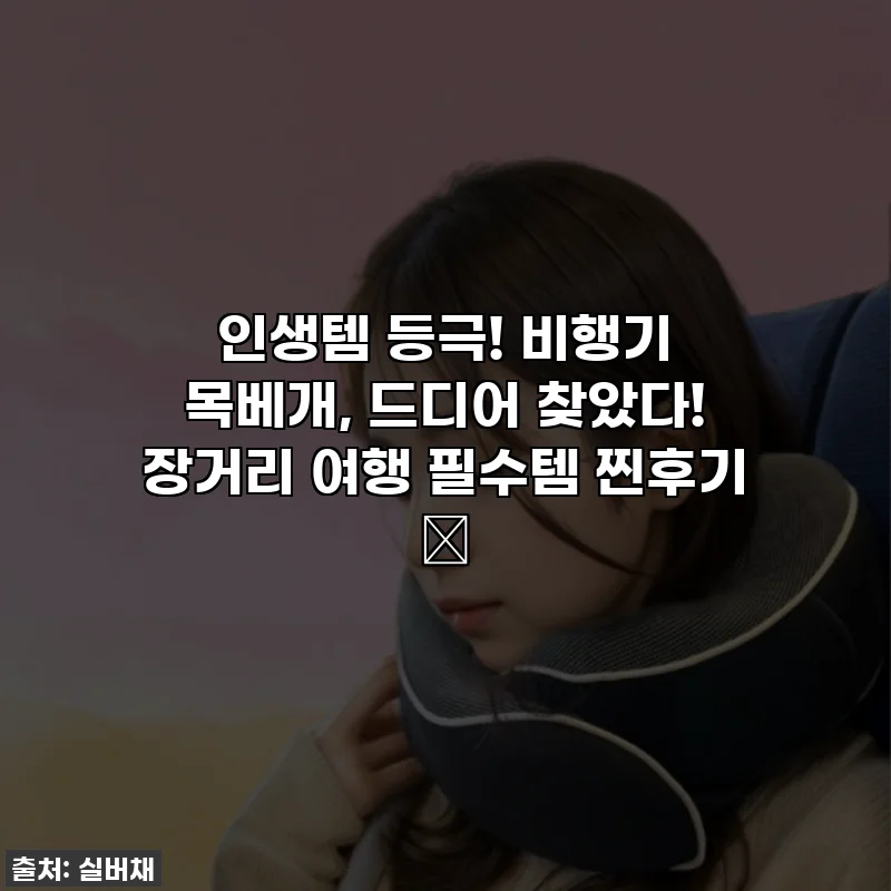 인생템 등극! 비행기 목베개, 드디어 찾았다! 장거리 여행 필수템 찐후기 ✨